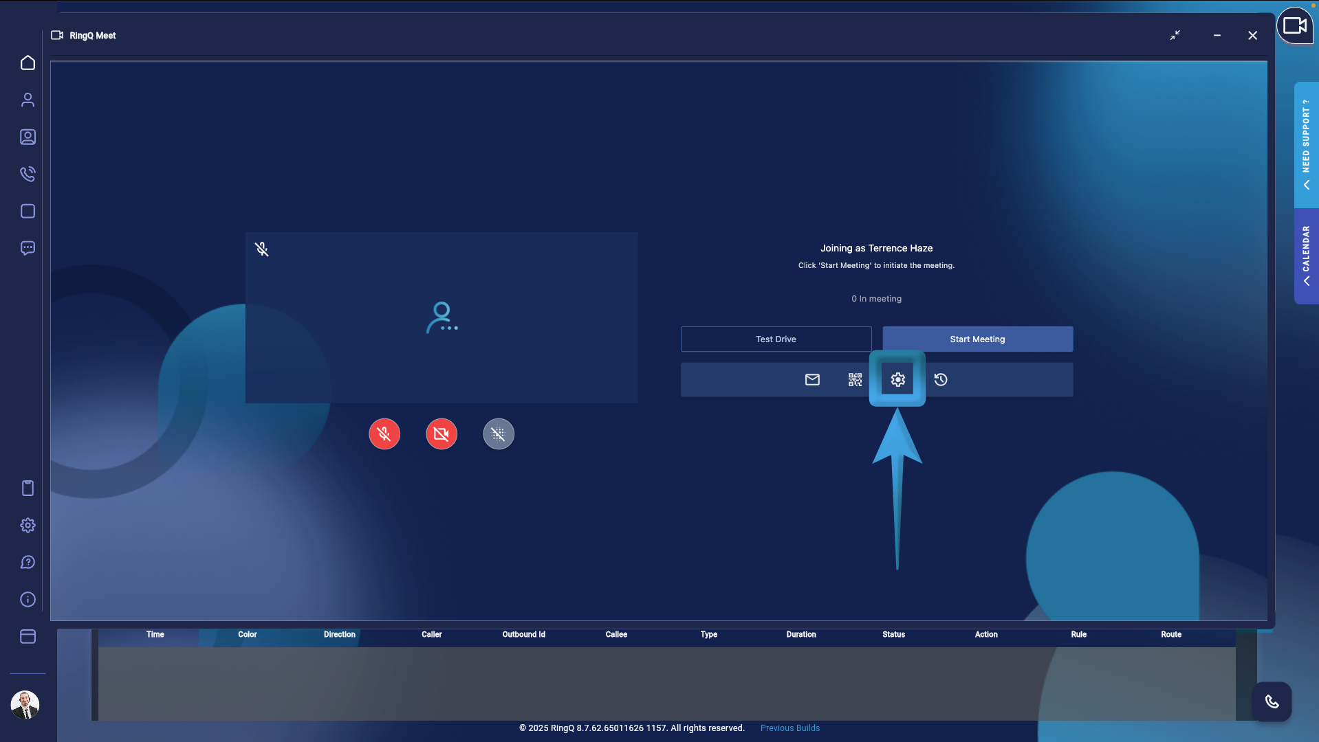 Access meeting settings